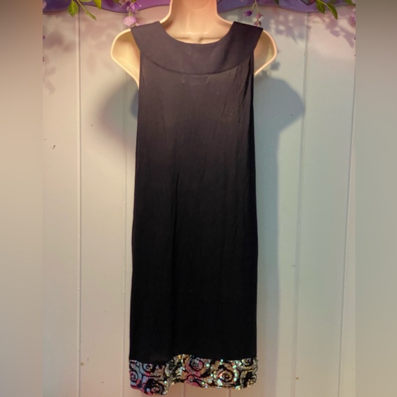$10 dress sale NWT Cruisewear & Co black cocktail dress, silver sequins size L - Picture 3 of 9